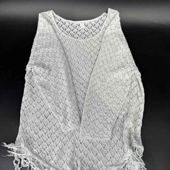 VTG A Knitch Above Gray Sweater Diamond Pattern Fringe Hem Plus Sz 2X - Picture 7 of 8